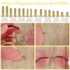 Gold Eyeglass Repair Tool Kit, Eye Glass Repairing Kit, Precision Glasses Screwdriver Set, Eyeglass Screws and Nose Pads, Small Screwdriver or Glasses Sunglasses Watch Clock Repair with Screws view 4