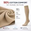 Diamond Star 12 Pairs Diabetic Knee High Socks, Over The Calf Non-Binding Cotton Socks for Men, Comfortable Fit, Men's Shoe (US, Alpha, X-Large, Regular, 12 Pairs Khaki) view 3
