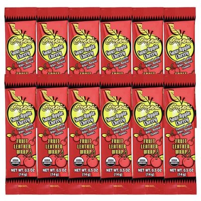Trader Js Organic Sour Apple Cherry Fruit Leather Wrap - 12 PACK (Sour Apple Cherry)