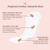 Organyc Hospital Postpartum Pads, 100% Certified Organic Cotton Inside and Out for Women, for First Days After Delivery, 3 Pack of 12 Count view 2
