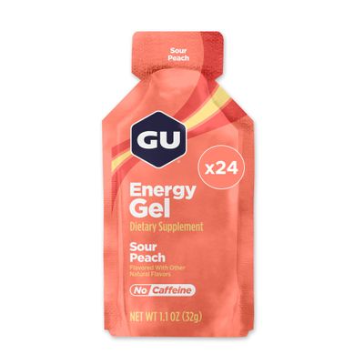 GU Energy, Original Energy Gels, Sour Peach - 24 Count