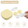 Auvotuis Contact Lens Case Travel Kit with Mirror and Remover Tool, Leakproof Portable Solution Bottle and Tweezers, Essential Eye Care Set for Daily Use (Yellow) view 4