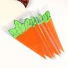 100PCS Carrot Snack bags with Ties Easter Cone Shaped Cellophane Bags for Treats Candy Popcorn Cookie Goodie Goody Gift Wrap Spring Easter Party Favors Supplies Decorations Holiday Baggies Pouch view 2