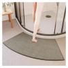 Curved Shower Mat Corner Shower Mat, Curved Bath Non Slip Fan-Shaped Outside 18x40inch view 1