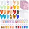 Sherr 24 Sets Gua Sha Facial Tools Bulk Resin Heart Shaped Guasha Boards with Organza Pouch and Cards for Face Body Massage Relaxation Self Care Ideal Spa Acupuncture Prevent Wrinkles(Deep Colors) view 1