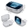 Water Pill Organizer 2 Compartments Small Pill Box for Pocket Purse Portable Travel Pill Case Metal Medicine Organizer Daily Pill Container for Vitamin Fish Oil Supplement view 2