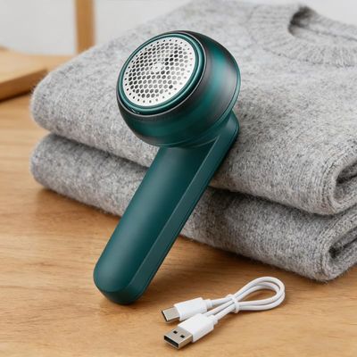 Rechargeable Fabric Shaver for Clothing 2026, Type-C Electric Lint Remover Sweater Fast Shaver for Pilling Clothes, Fuzz Fabric, Hairballs, Blankets, Home Decor (Green)