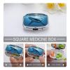 Swimming Fish Png Pill Organizer 2 Compartments Small Pill Box for Pocket Purse Portable Travel Pill Case Metal Medicine Organizer Daily Pill Container for Vitamin Fish Oil Supplement view 4