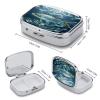 Swimming Fish Pill Organizer 2 Compartments Small Pill Box for Pocket Purse Portable Travel Pill Case Metal Medicine Organizer Daily Pill Container for Vitamin Fish Oil Supplement view 2