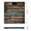 Rustic Old Barn Wood Scale for Body Weight Accurate Digital Bathroom Scale Toughened Glass High Precision Scales Smart Weight Scales with Large LCD Backlight Display Weighing Machine view 2
