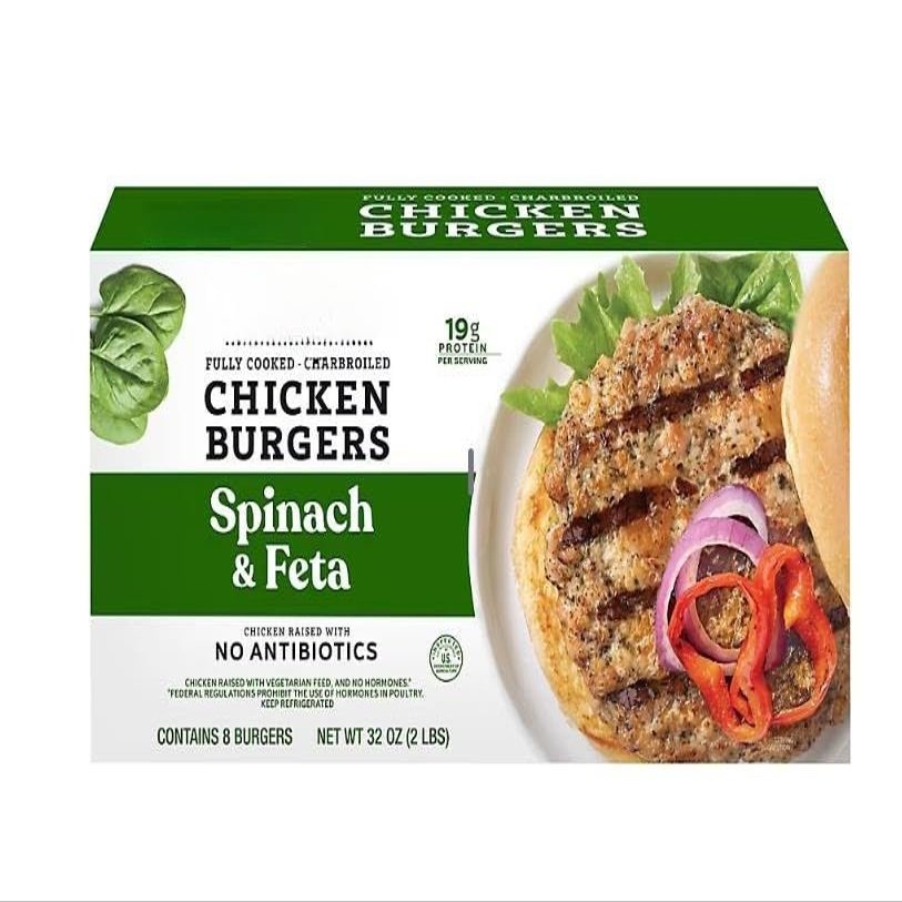 Spinach and Feta Chicken Burger. It is crafted with premium ingredients, making it the perfect solution for a healthy and delicious meal. These burgers always include all the right ingredients and are only made with real food that are always all natu