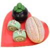 JTLB Paper Plates, 8Pcs Wedding Party Supplies with Lovely Love Design for Serving Candy Nuts at Buffets Dessert Tables (Red) view 1