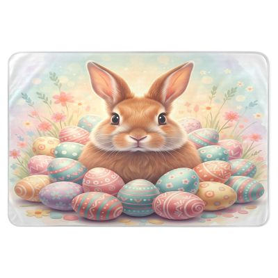 CEBUGI 34 x 52Washable Underpads Heavy Absorbency Waterproof Incontinence Bed Pads Easter Bunny Pee Pads for Adults Kids and Baby