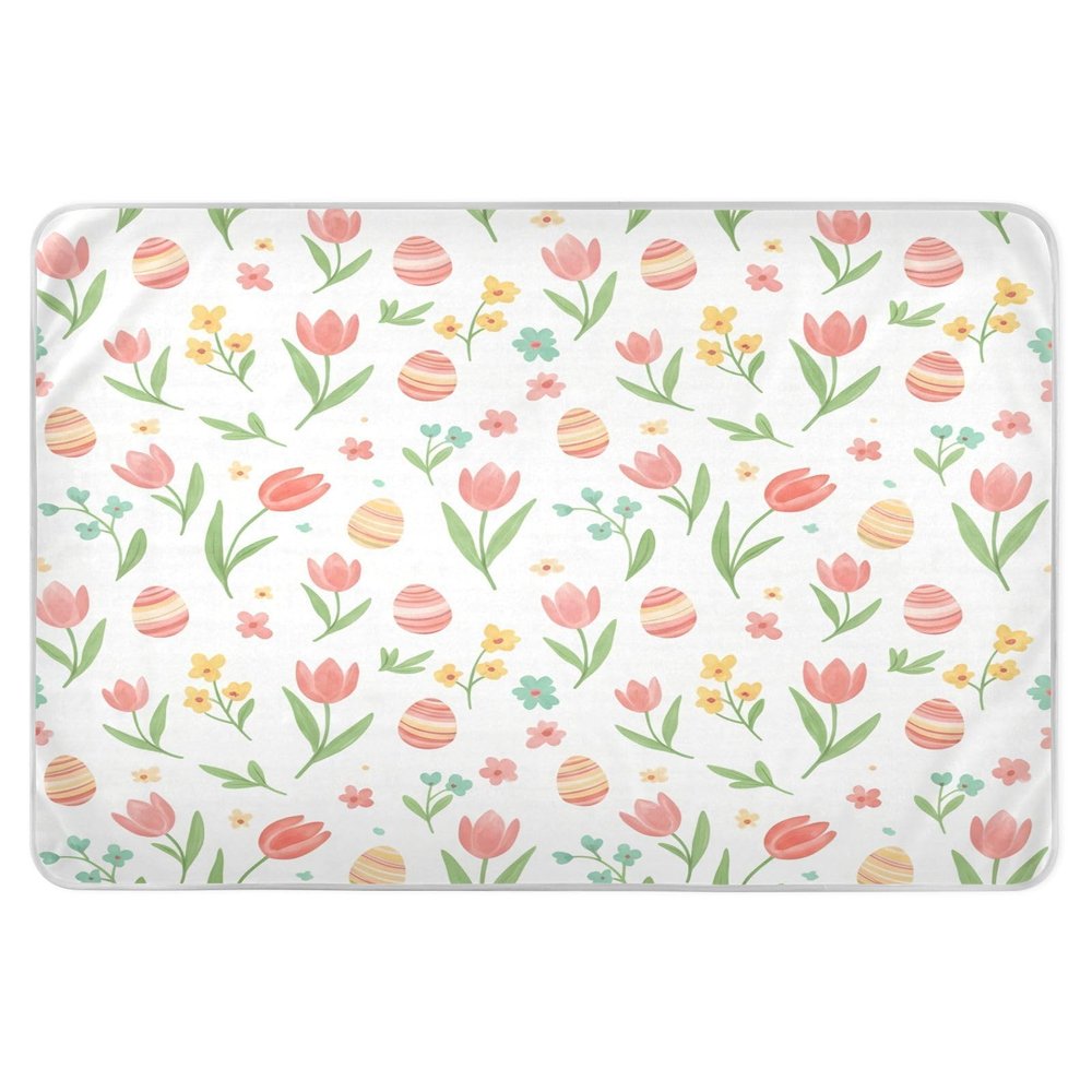 CEBUGI 34 x 52Washable Underpads Heavy Absorbency Waterproof Incontinence Bed Pads Eggs Flowers Pee Pads for Adults Kids and Baby