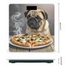 Pug Pizza Scale for Body Weight Accurate Digital Bathroom Scale Toughened Glass High Precision Scales Smart Weight Scales with Large LCD Backlight Display Weighing Machine view 2