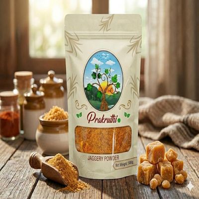 Sugarcane Jaggery Powder (500g) | Natural Sweetener | Unrefined Sugar Alternative | Traditional Hand-Crushed Gud | Native Variety Sugarcane