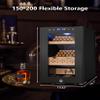 25L Cigar Humidor, Thermostatic Electric Cooler w/Temp & Humidity Control, Spanish Cedar, Safety Lock, Gift for Men view 4