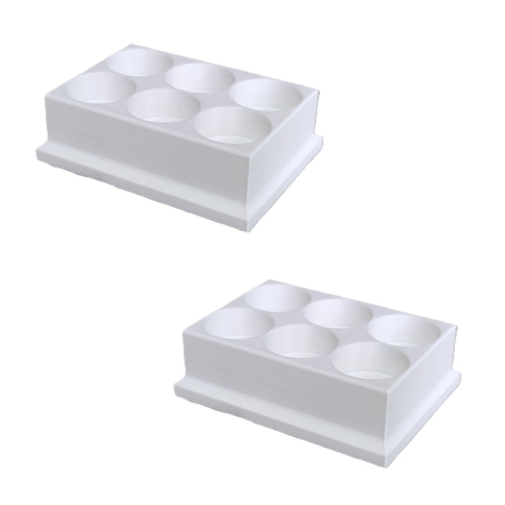 Znet3D Eye Drop Bottle Organizer 6Slot Holder for Eye Drop Bottles, Upright Storage Stand, Compact Countertop Organizer Made in USA (2 - Pack)