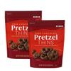 Dark Chocolate Pretzel Thins, 19 oz, Crunchy Pretzels Covered in Rich Dark Chocolate, Drizzled with Creamy Milk Chocolate, Sweet & Salty Gourmet Snack (2 Pack) view 1