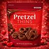 Dark Chocolate Pretzel Thins, 19 oz, Crunchy Pretzels Covered in Rich Dark Chocolate, Drizzled with Creamy Milk Chocolate, Sweet & Salty Gourmet Snack (2 Pack) view 3