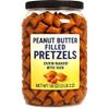 Peanut Butter Filled Pretzels, 50 oz Tub, Oven Baked Bite-Size Snack, Crunchy & Creamy, Salty and Sweet, Resealable Container (1 Pack) view 3