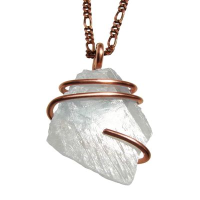 Raw Polished Celestite Angel Communication Faith Pendant, Throat Chakra, Reiki Jewelry, Baby Loss, Inner Peace, Intuition Prophecy #28