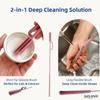 2-in-1 Dual-Head Straw Brush, Silicone Cleaning Brush for Straws & Lid Gaps, Long Flexible for Tumblers & Bottles, Non-Slip Handle, No-Scratch, 2 Pack (6mm & 9mm), Durable & Reusable (Blush Pink) view 2