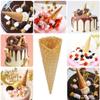 Wooden Egg Roll Ice Cream Cone Spiral Croissants Horn Moulds Omelet Waffle Roller Pastry view 2