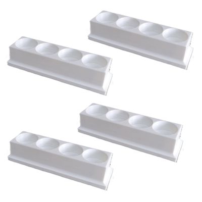 Znet3D Eye Drop Bottle Organizer 4Slot Holder for Eye Drop Bottles, Upright Storage Tray, Compact Countertop Organizer Made in USA (4-Pack)