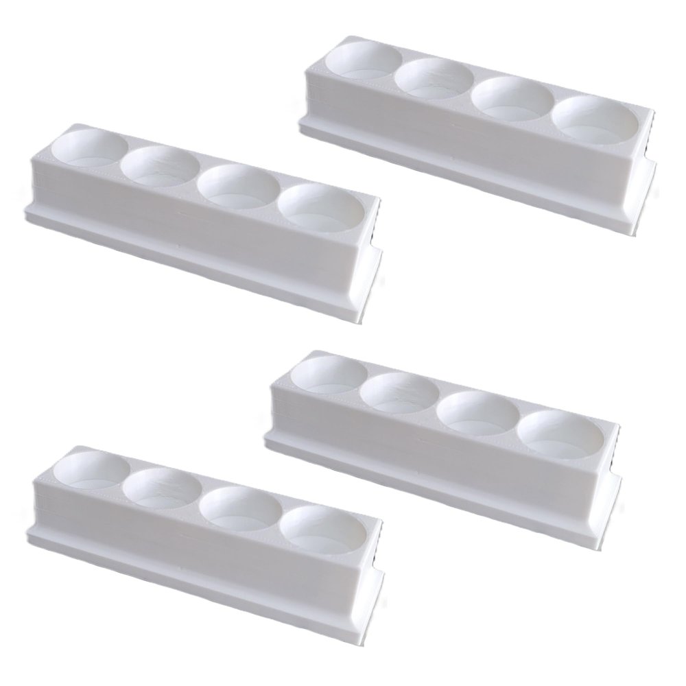 Znet3D Eye Drop Bottle Organizer 4Slot Holder for Eye Drop Bottles, Upright Storage Tray, Compact Countertop Organizer Made in USA (4-Pack)
