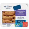 Chicken Breast Strips are fully cooked and ready in a matter of minutes. Made with only white meat chicken, no fillers, and coated with a crispy, seasoned breading, they're an easy, flavorful weeknight staple you can feel great about feeding your fam view 1