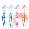 HYUEEWX 1Pcs Denture Brush Toothbrush Dual Delicate Heads Teeth Braces Oral Cleaning for Men Or Women Dedicated Brighten(Purple) view 2