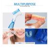 HYUEEWX 1Pcs Denture Brush Toothbrush Dual Delicate Heads Teeth Braces Oral Cleaning for Men Or Women Dedicated Brighten(Purple) view 3