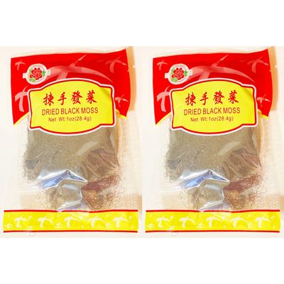 Dried Black Moss, 1oz (28.4g), Chinese Ingredient, Fat Choy