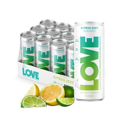 Be LOVE Electrolyte Drink Still & Non-Carbonated, Subtle Hint of Flavor Zero Sugar, Zero Calories, Zero Caffeine Preservative Free Sodium, Magnesium & Potassium for Daily Hydration Non-GMO, Vegan 12 fl oz (Pack of 12, Citrus Zest)