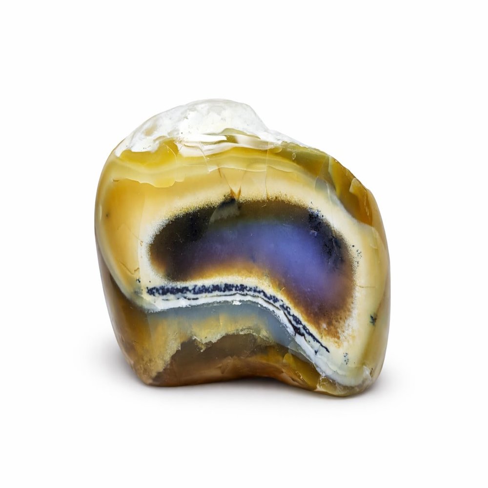 Yellow Dendritic Opal Blue Chalcedony and Honey Opal Freeform | Insight & Balance Stone