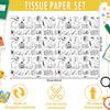 100 Sheets Books Tissue Paper for Gift Bags Vintage Bookshelf Coffee Plants Pens Printed Tissue Paper for Book Lover Back to School Party DIY Craft Supplies, 20 14 Inches view 2