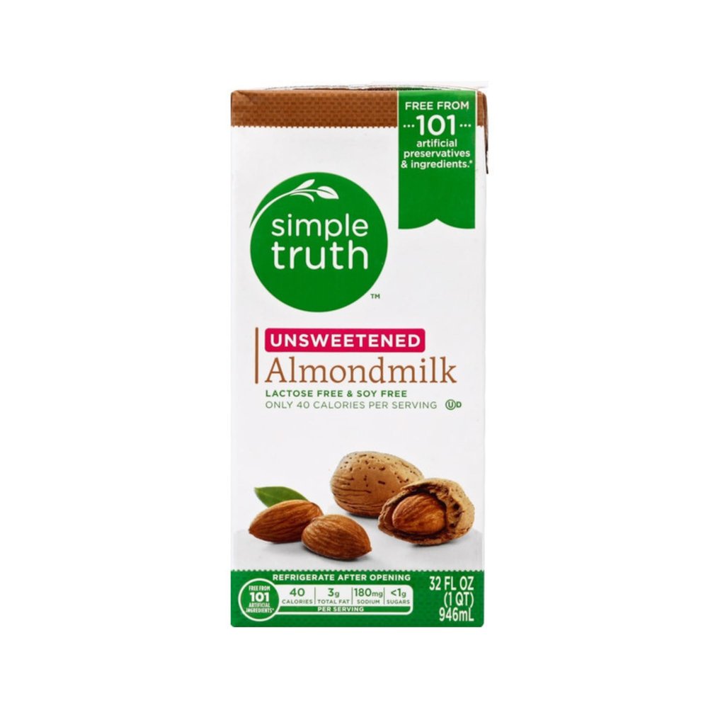 ST Dairy Free Shelf Stable Unsweetened Plain Almond Milk Quart 32 oz