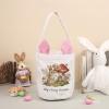 Thelovetag Personalized Easter Basket with Custom Name & Initials, Canvas Tote with Bunny Ears, Reusable Easter Gift Bag (Pink-Multi Designs) view 2