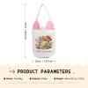 Thelovetag Personalized Easter Basket with Custom Name & Initials, Canvas Tote with Bunny Ears, Reusable Easter Gift Bag (Pink-Multi Designs) view 3