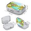 Animals Paradise Pill Organizer Square Pill Case with 2 Compartments Portable Small Pill Box Metal Medicine Box Sealed Pill Container Travel Medicine Organizer view 2