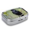 Black Crow Birds on A Branch Pill Box 2 Compartment - Small Metal Medicine Organizer Portable Pill Case for Purse Pocket Travel Vitamin Organizer for Men Women, BPA-Free view 3
