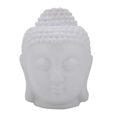 Buddha Head Ceramic Tea Light Holder,Aromatherapy Diffusers for Essential Oil Burner Incense Diffuser Candle Holder for Spa Yoga Meditation,Porcelain Zen Garden Yoga Meditation