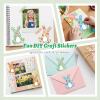 90 Pack Bunny Stickers for Kids, Cute Floral Rabbit Stickers for Classroom Rewards, Preschool Activities, Party Favors, Scrapbook Crafts, 2 Inch view 3