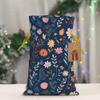 Qewfoju Colorful Flowers Pattern Holiday Gift Bags Christmas Burlap Gift Bags Drawstring for Wedding Party Favors Xmas Gifts Couple Shower Medium view 2