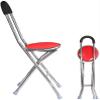 DFEDHF Folding Crutch with seat, Stainless Steel Crutch + Stool Dual-use, Suitable for Elderly People with Disabilities Walking, Four-Leg Crutch Walker view 1