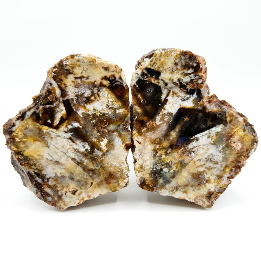 Watercolor Agate | Earthy Browns, Creams, and Soft Grays Blend Together | Calming Stone, Collectible Mineral