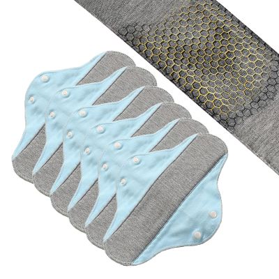 Reusable Graphene Absorbent Pads for Women, Reusable Super Absorbent Menstrual Pad with Graphene Technology for Elderly Care& Mobility Support, Feel Secure, Dry, and Comfortable (6PC*Blue)