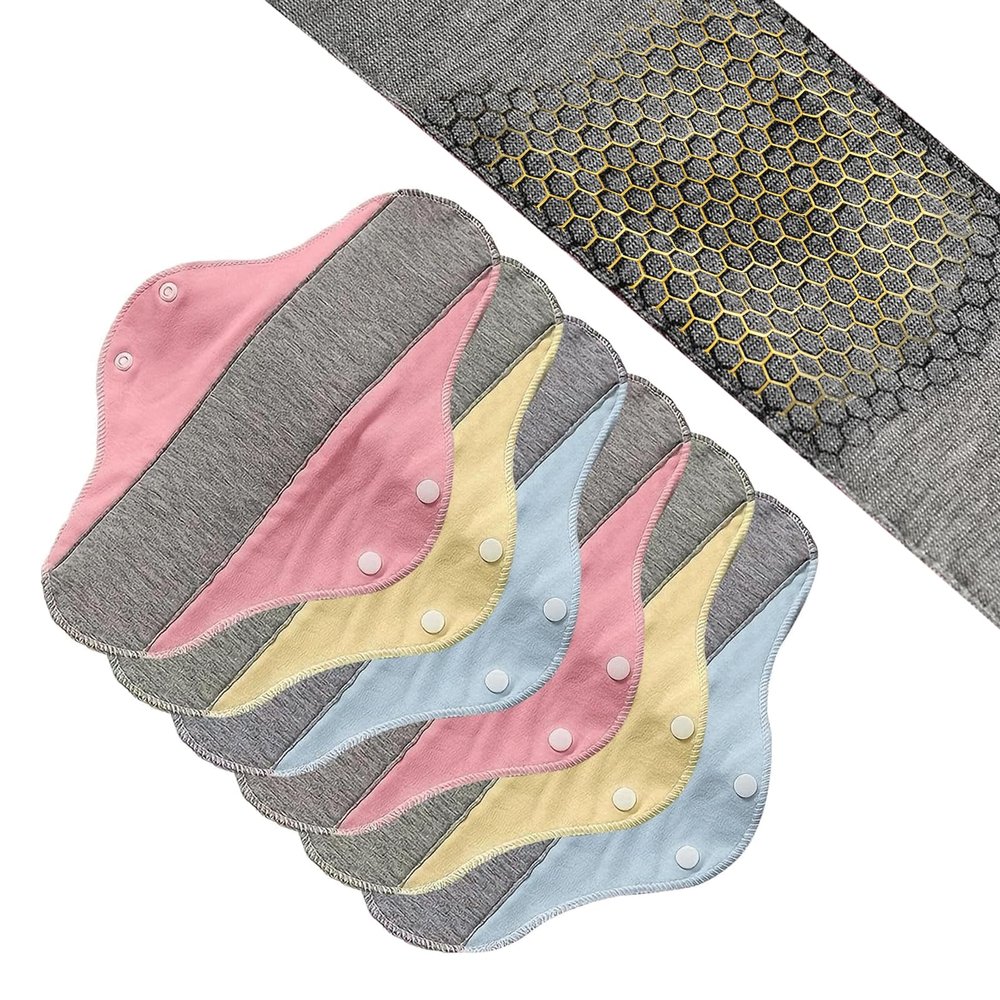 Reusable Graphene Absorbent Pads for Women, Reusable Super Absorbent Menstrual Pad with Graphene Technology for Elderly Care& Mobility Support, Feel Secure, Dry, and Comfortable (6PC*MAX)