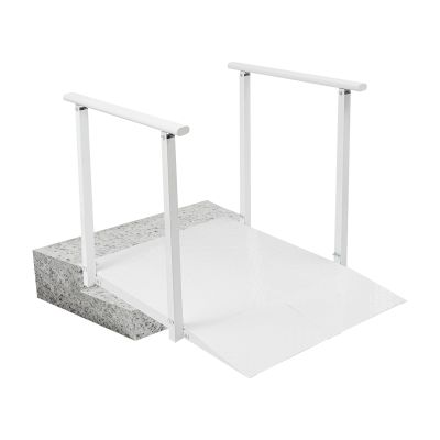 3'L x 36" W Aluminum Wheelchair Ramp with Handrails for Wheelchair, 600 Lbs Load Capacity Threshold Ramp for Home Steps Stairs Curbs, Non-Slip Access Ramp, Doorway Ramps for Scooters Carts Walkers